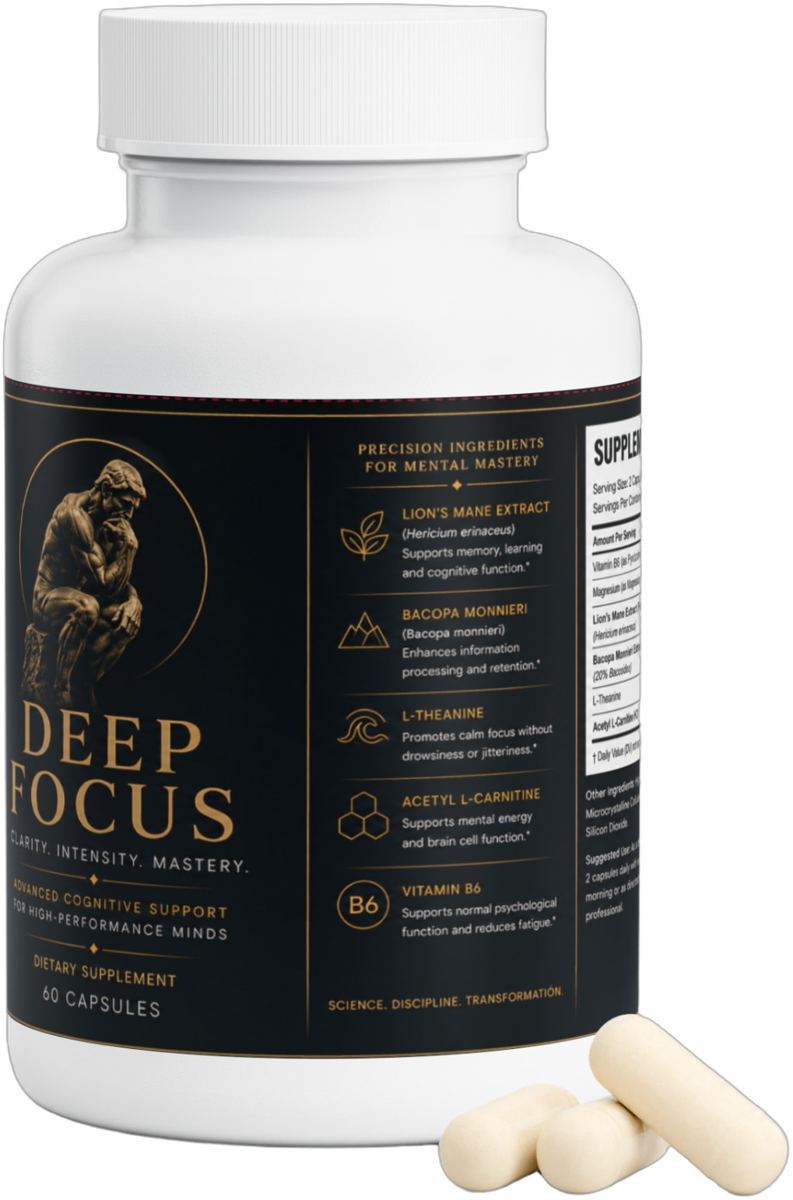 Frasco y caja de DEEP FOCUS